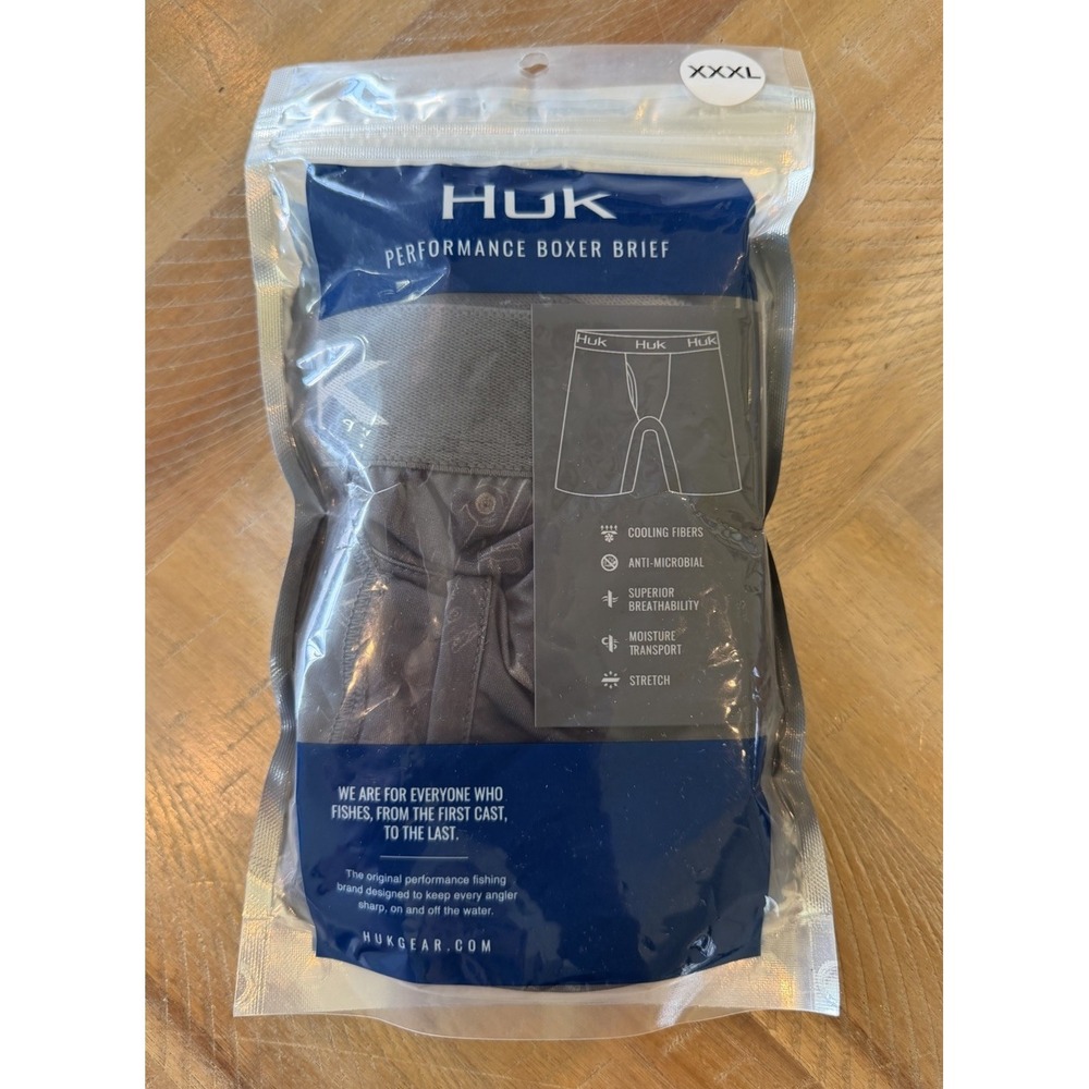 HUK Fish Wagon Boxer Brief H5000045-013 Volcanic Ash Mens Size XXXL / 3XL NWT
